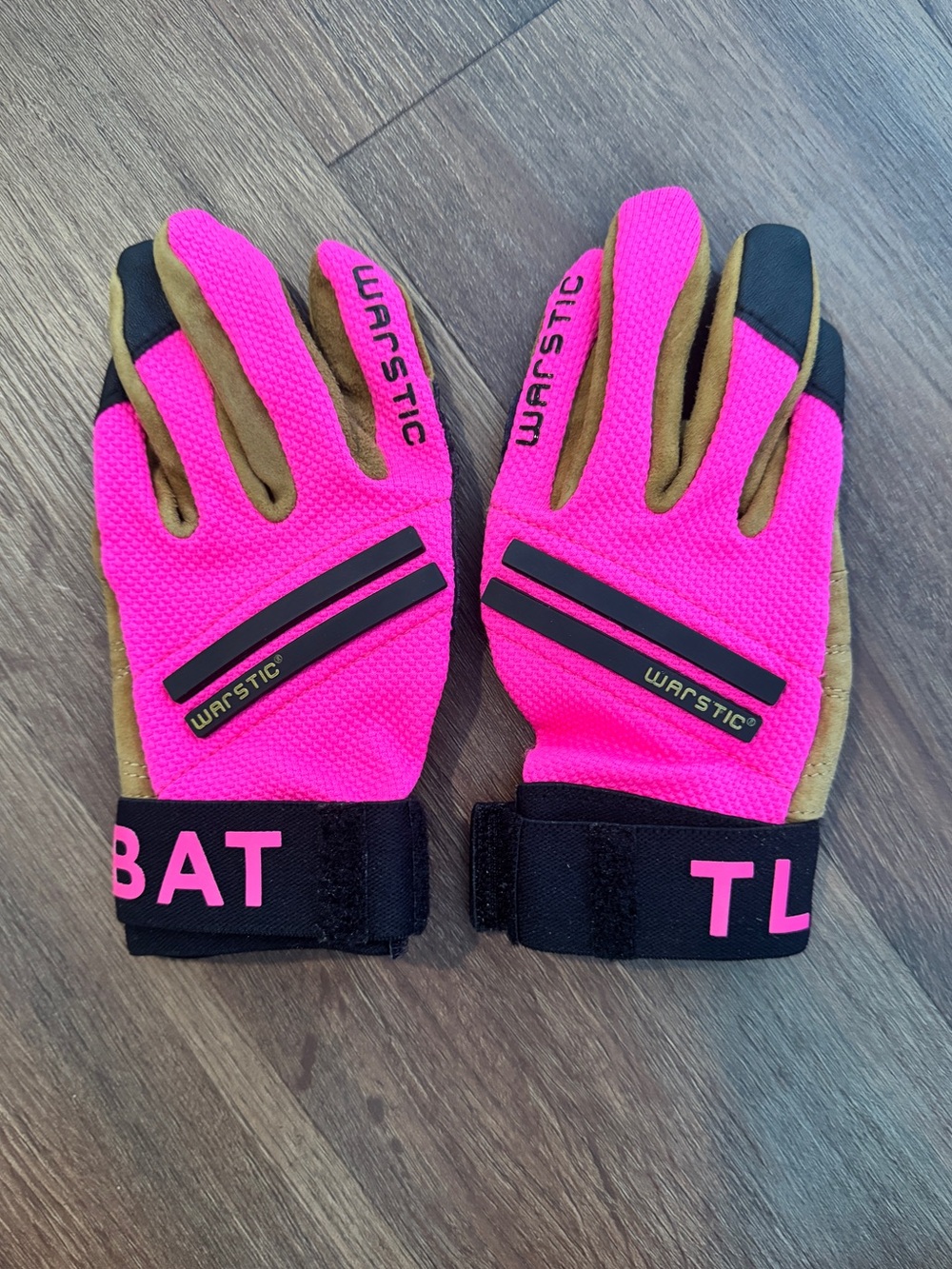 Pink Youth M Warstic Workman3 Baseball Batting Gloves